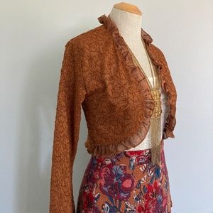 Lace Bolero with Bell Sleeves, Size M